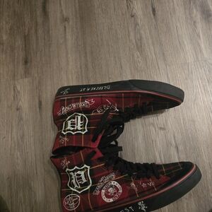 Polo by Ralph Lauren Red and Black Plaid Sneakers